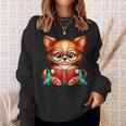 Chihuahua Reading a Book Dog Sweatshirt Gifts for Her