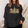 Christmas Library Gingerbread Man Books Lover Bookworm Sweatshirt Gifts for Her