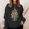 Christmas Tree Library Xmas Lights Tree Book Lover Librarian Sweatshirt Gifts for Her