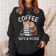 Coffee Cats And Books Cute Kitten Reading Sweatshirt Gifts for Her Coffee Cats And Books Cute Kitten Reading Sweatshirt Gifts for Her