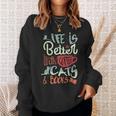 Coffee Cats And Books Cute Kitty Reading Sweatshirt Gifts for Her Coffee Cats And Books Cute Kitty Reading Sweatshirt Gifts for Her