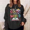 Color Our World Book Reading Program 2026 Summer Reading Sweatshirt Gifts for Her