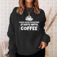 Comic Book Collecting Starts With Coffee Funny Sweatshirt Gifts for Her