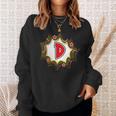Comic Book Style Monogram Letter D For Boys Girls Women Men Sweatshirt Gifts for Her Comic Book Style Monogram Letter D For Boys Girls Women Men Sweatshirt Gifts for Her