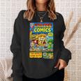 Comic Reader Comic Book Merch Vintage Reading Comic Books Sweatshirt Gifts for Her