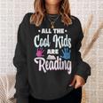 All The Cool Kids Are Reading Book Vintage Retro Sunset Sweatshirt Gifts for Her