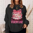 Coquette Bow All Booked For Valentine Book Lover Bookish Sweatshirt Gifts for Her