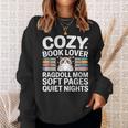 Cozy Book Lover Ragdoll Mom Soft Pages Quiet Nights Sweatshirt Gifts for Her
