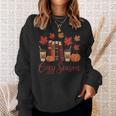 Cozy Season Autumn Leaves Books Pumpkins Fall Halloween Sweatshirt Gifts for Her Cozy Season Autumn Leaves Books Pumpkins Fall Halloween Sweatshirt Gifts for Her