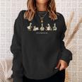 Cute Book Reading Geese Literary Animal Art Sweatshirt Gifts for Her