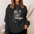 Cute Cat Reading Book Teacher Librarian Cat Lover Book Club Men Women Kids Sweatshirt Gifts for Her Cute Cat Reading Book Teacher Librarian Cat Lover Book Club Men Women Kids Sweatshirt Gifts for Her