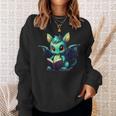 Cute Dragon With Book Sweatshirt Gifts for Her Cute Dragon With Book Sweatshirt Gifts for Her