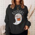 Cute Ghost Book Reading Halloween Teacher Top Sweatshirt Gifts for Her