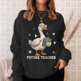 Cute Goose I Love Future Teacher Reading Books Sweatshirt Gifts for Her