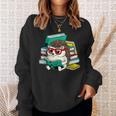 Cute Hedgehog Reading A Book Nerd Readers Sweatshirt Gifts for Her Cute Hedgehog Reading A Book Nerd Readers Sweatshirt Gifts for Her