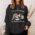 Cute It's a Good Day To Read a Book Cat Bookworm Sweatshirt Gifts for Her Cute It's a Good Day To Read a Book Cat Bookworm Sweatshirt Gifts for Her