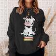 Cute Kawaii Cow Book Reading Bookworm Boys Girls Kids Sweatshirt Gifts for Her Cute Kawaii Cow Book Reading Bookworm Boys Girls Kids Sweatshirt Gifts for Her