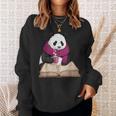Cute Panda With Book And Hot Cocoa Reading Sweatshirt Gifts for Her Cute Panda With Book And Hot Cocoa Reading Sweatshirt Gifts for Her
