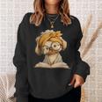 Cute Puppy Reading Dog Book Lover Animal Graphic Small Open Sweatshirt Gifts for Her Cute Puppy Reading Dog Book Lover Animal Graphic Small Open Sweatshirt Gifts for Her