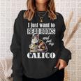 Cute Read Books Calico Cat Lover For Men Women Girls Kids Sweatshirt Gifts for Her