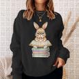 Cute Reading Bunny Easter Books Reader Teacher Girls Women Sweatshirt Gifts for Her Cute Reading Bunny Easter Books Reader Teacher Girls Women Sweatshirt Gifts for Her