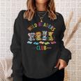 Cute Safari Animals Reading Books Reading Club Kids Literacy Sweatshirt Gifts for Her