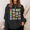 Cute Teacher Life With Crayons Rainbow Books Apple School Sweatshirt Gifts for Her