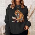 Cute Tiger Is Reading a Book Reading Tiger Sweatshirt Gifts for Her Cute Tiger Is Reading a Book Reading Tiger Sweatshirt Gifts for Her