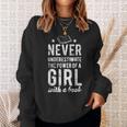Cute Never Underestimate The Power Of A Girl Book Nerds Sweatshirt Gifts for Her
