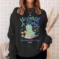 Cute Unearth a Story Triceratops Dinosaur Reading Books Dino Sweatshirt Gifts for Her