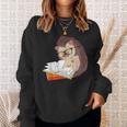 Cute Wildlife Forest Animal Bookworm Book Reading Hedgehog Sweatshirt Gifts for Her Cute Wildlife Forest Animal Bookworm Book Reading Hedgehog Sweatshirt Gifts for Her