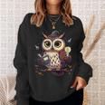 Cute Wizard Owl Reading Book Magic Candle Sweatshirt Gifts for Her Cute Wizard Owl Reading Book Magic Candle Sweatshirt Gifts for Her