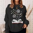 Dandelion Floral Book Reading Lovers Graphics Sweatshirt Gifts for Her