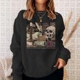 Dark Academia Aesthetic Skull Writer Authors Book Lover Sweatshirt Gifts for Her Dark Academia Aesthetic Skull Writer Authors Book Lover Sweatshirt Gifts for Her