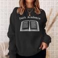 Dark Academia Aesthetic Text Open Book Dark Academic Sweatshirt Gifts for Her