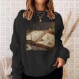 Dark Academia Vintage Book And Floating Letters Graphic Sweatshirt Gifts for Her