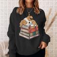 Dog Reading Book Pajama Sleep Sweatshirt Gifts for Her