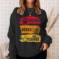 Dogs Books And Coffee Dog Book Reader Lover Sweatshirt Gifts for Her