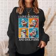 Dolphin Love Reading And Dolphins Child Book Lover Sweatshirt Gifts for Her Dolphin Love Reading And Dolphins Child Book Lover Sweatshirt Gifts for Her