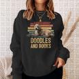 Doodles And Books Goldendoodle Dog Doodle Book Lover Retro Sweatshirt Gifts for Her Doodles And Books Goldendoodle Dog Doodle Book Lover Retro Sweatshirt Gifts for Her