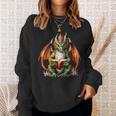 Dragon With Book Sweatshirt Gifts for Her Dragon With Book Sweatshirt Gifts for Her