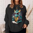 Dragon Reading Book Fantasy Reader Graphic Sweatshirt Gifts for Her Dragon Reading Book Fantasy Reader Graphic Sweatshirt Gifts for Her