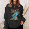 Dragon With Tree Books Cute Dragon Read Books Sweatshirt Gifts for Her Dragon With Tree Books Cute Dragon Read Books Sweatshirt Gifts for Her