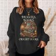 Dragons Books Crochet Hooks Sweatshirt Gifts for Her