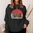 Drink Coffee Read Books Be Happy Retro Vintage Sunset Sweatshirt Gifts for Her