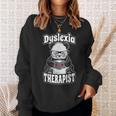 Dyslexia Therapist Teacher Dyslexic Therapy Panda Book Heart Sweatshirt Gifts for Her