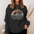 Easily Distracted By Birds & Books Retro Birding Bird Sweatshirt Gifts for Her