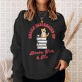 Easily Distracted By Books Cats Tea Book Lovers Librarians Sweatshirt Gifts for Her