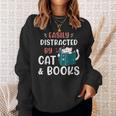 Easily Distracted By Cats And Books Cat & Book Lover For Men Women Kids Sweatshirt Gifts for Her Easily Distracted By Cats And Books Cat & Book Lover For Men Women Kids Sweatshirt Gifts for Her