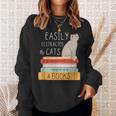 Easily Distracted Cats And Books Cat Lovers For Men Women Kids Sweatshirt Gifts for Her Easily Distracted Cats And Books Cat Lovers For Men Women Kids Sweatshirt Gifts for Her